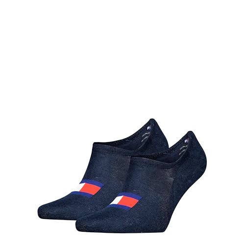 Tommy Hilfiger Unisex Footie Socken, Marineblau, 39/42 (2er Pack) von Tommy Hilfiger