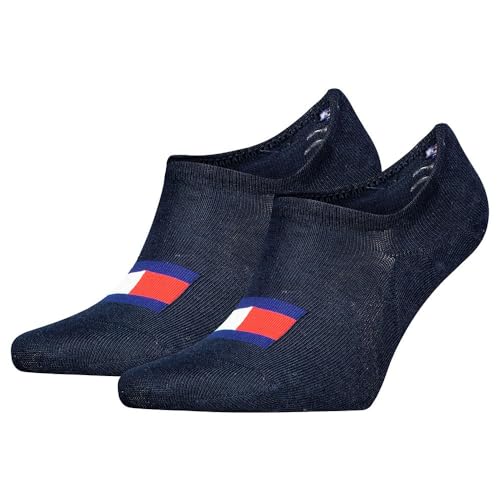 Tommy Hilfiger Unisex Footie Socken, Marineblau, 39/42 (2er Pack) von Tommy Hilfiger