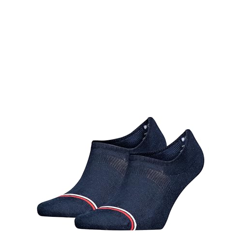 Tommy Hilfiger Unisex Footie Socken, Marineblau, 39/42 (2er Pack) von Tommy Hilfiger