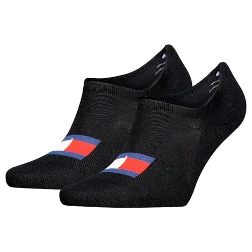 Tommy Hilfiger Unisex Footie Socken, Schwarz, 39/42 (2er Pack) von Tommy Hilfiger