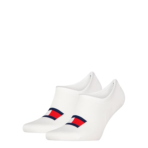 Tommy Hilfiger Unisex Footie Socken, Weiß, 39/42 (2er Pack) von Tommy Hilfiger