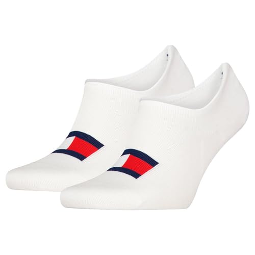 Tommy Hilfiger Unisex Footie Socken, Weiß, 43/46 (2er Pack) von Tommy Hilfiger