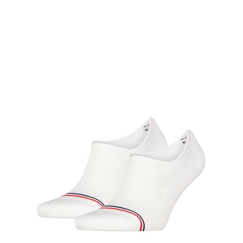 Tommy Hilfiger Unisex Footie Socken, Weiß, 43/46 (2er Pack) von Tommy Hilfiger