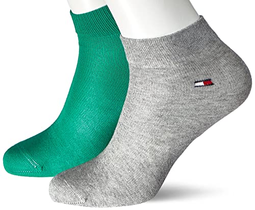 Tommy Hilfiger Unisex Kids Basic 4 Pack CLSSC Sock, Green Combo, 27/30 von Tommy Hilfiger