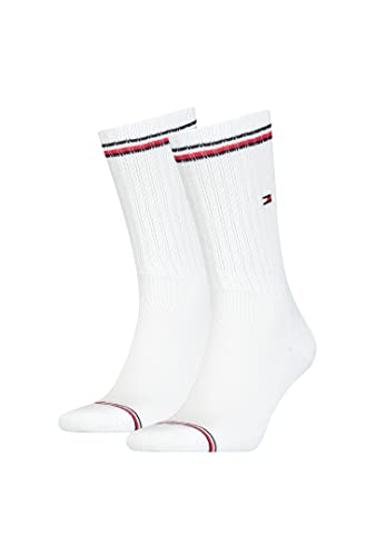 Tommy Hilfiger Kinder Crew Socken, Weiß, 27/30 (2er Pack) von Tommy Hilfiger