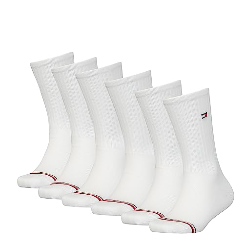 Tommy Hilfiger Unisex Kids Crew Sock, White, 27/30 (3er Pack) von Tommy Hilfiger