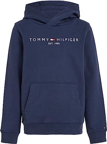 Tommy Hilfiger Unisex Kinder Hooded Sweatshirt, Twilight Navy, 12 Jahre von Tommy Hilfiger