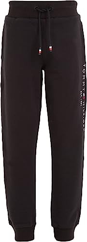 Tommy Hilfiger Kinder Unisex Jogginghose Essential Sweatpants Bio-Baumwolle, Schwarz (Black), 5 Jahre von Tommy Hilfiger