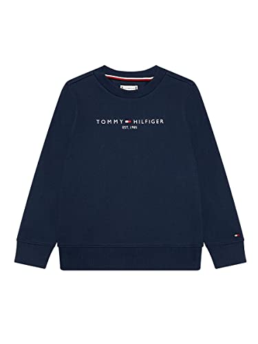 Tommy Hilfiger Kinder Unisex Sweatshirt Essential Sweatshirt ohne Kapuze, Blau (Twilight Navy), 3 Jahre von Tommy Hilfiger