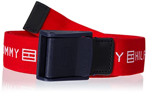 Tommy Hilfiger Unisex Kinder Webbing Belt AU0AU01531 Gürtel, Rot (Deep Crimson Corporate), L-XL von Tommy Hilfiger