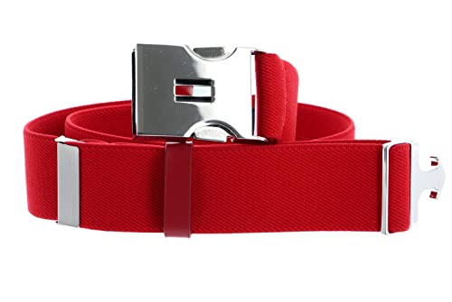 Tommy Hilfiger Unisex Kinder Kids Easy Clip Belt Gürtel, Deep Crimson, L von Tommy Hilfiger