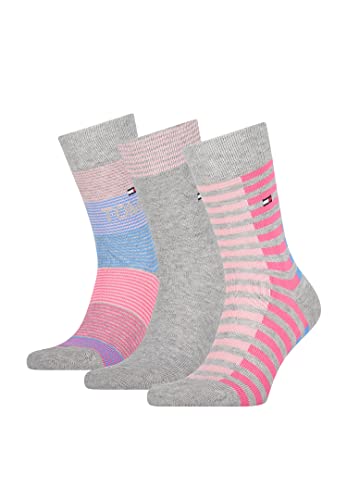 Tommy Hilfiger Unisex Kinder Sock Giftbox Classic Sock, light grey melange pink, 27-30 von Tommy Hilfiger