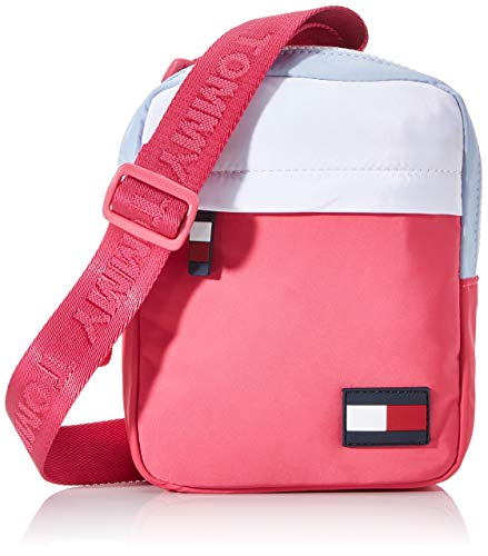 Tommy Hilfiger Unisex-Kinder Square Reporter Cb Rucksack Mehrfarbig (White/Pink Mix) von Tommy Hilfiger