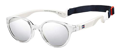 Tommy Hilfiger Unisex-Kinder TH 1424/S SS Y84 43 Sonnenbrille, Weiß (White/Grey Silver) von Tommy Hilfiger