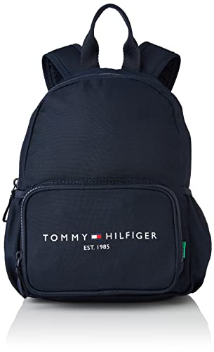 Tommy Hilfiger Unisex Kinder TH Established Mini Backpack AU0AU01521 Rucksäcke, Blau (Space Blue) von Tommy Hilfiger