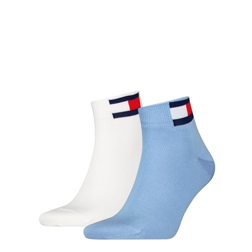 Tommy Hilfiger Unisex Quarter Socken, Blau, 39/42 (2er Pack) von Tommy Hilfiger