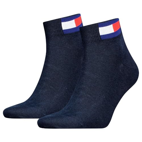 Tommy Hilfiger Unisex Quarter Socken, Marineblau, 39/42 (2er Pack) von Tommy Hilfiger
