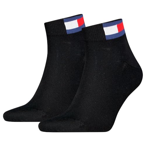 Tommy Hilfiger Unisex Quarter Socken, Schwarz, 39/42 (2er Pack) von Tommy Hilfiger