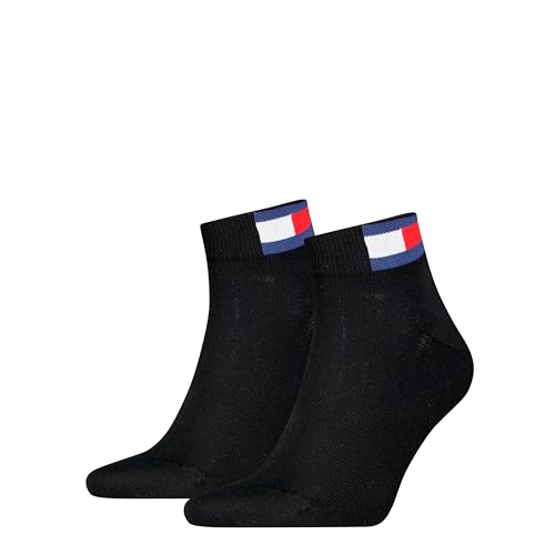 Tommy Hilfiger Unisex Quarter Socken, Schwarz, 39/42 (2er Pack) von Tommy Hilfiger