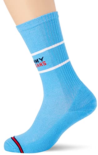 Tommy Hilfiger Unisex Sock Crew Sock, Blau, 43-46 von Tommy Hilfiger