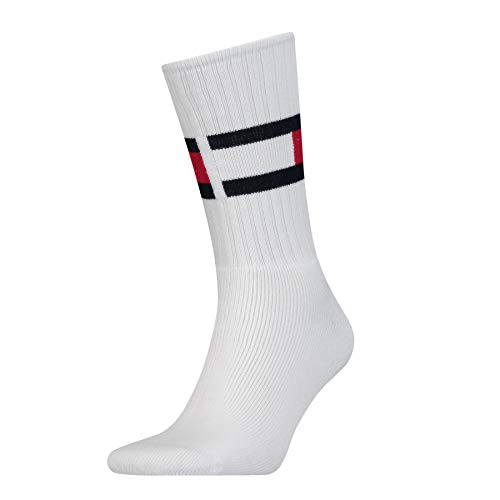 Tommy Hilfiger Herren Crew Sock, White, 39/42 von Tommy Hilfiger