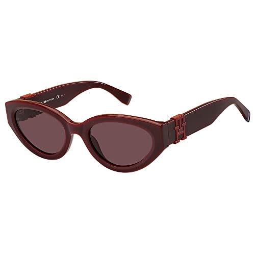 Tommy Hilfiger Unisex Th 1957/s Sunglasses, LHF/U1 Burgundy, 54 von Tommy Hilfiger