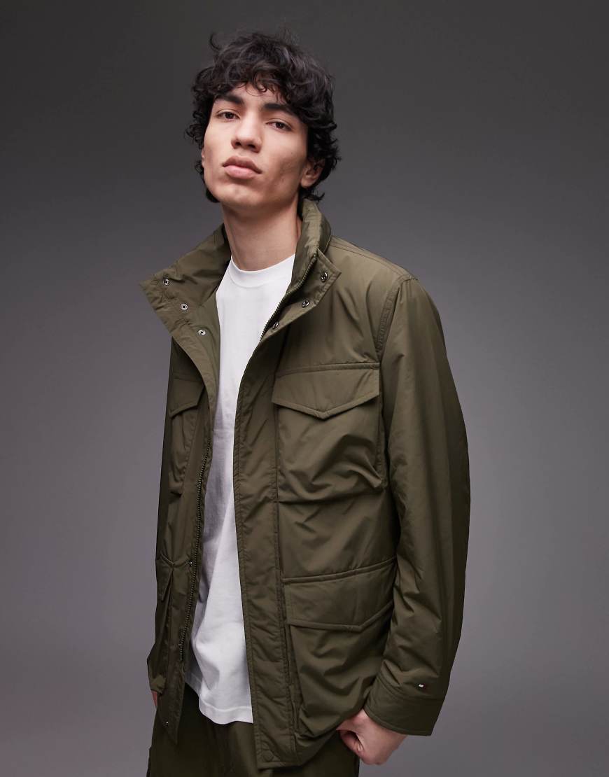 Tommy Hilfiger - Wasserfeste, verstaubare Feldjacke in Olivgrün-Braun von Tommy Hilfiger