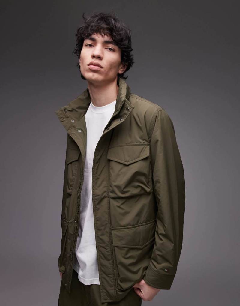 Tommy Hilfiger - Wasserfeste, verstaubare Feldjacke in Olivgrün-Braun von Tommy Hilfiger