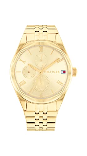 Tommy Hilfiger Multi Zifferblatt Quarz Uhr für Damen mit Gelbgoldfarbenes Edelstahlarmband - 1782592 von Tommy Hilfiger