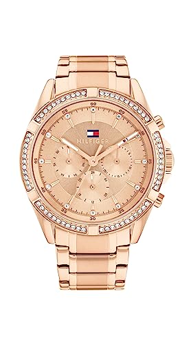 Tommy Hilfiger Multi Zifferblatt Quarz Uhr für Damen mit Roségoldfarbenes Edelstahlarmband - 1782617 von Tommy Hilfiger