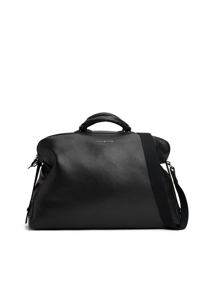 Tommy Hilfiger Weekender TH PREMUM LEATHER DUFFLE, Men Reisetasche, Freitzeittasche mit Logoschriftzug von Tommy Hilfiger