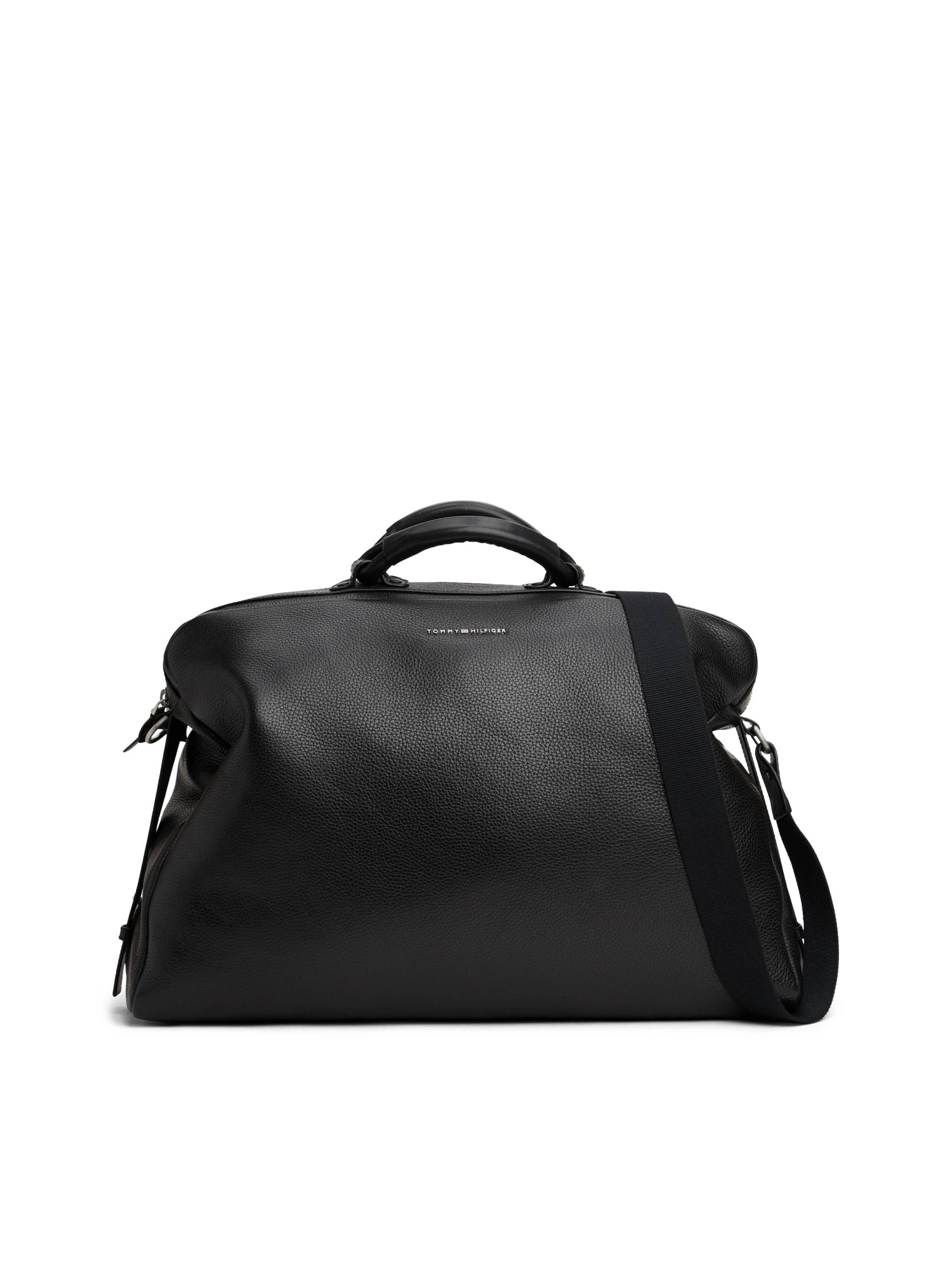 Tommy Hilfiger Weekender "TH PREMUM LEATHER DUFFLE", Men Reisetasche, Freitzeittasche mit Logoschriftzug von Tommy Hilfiger