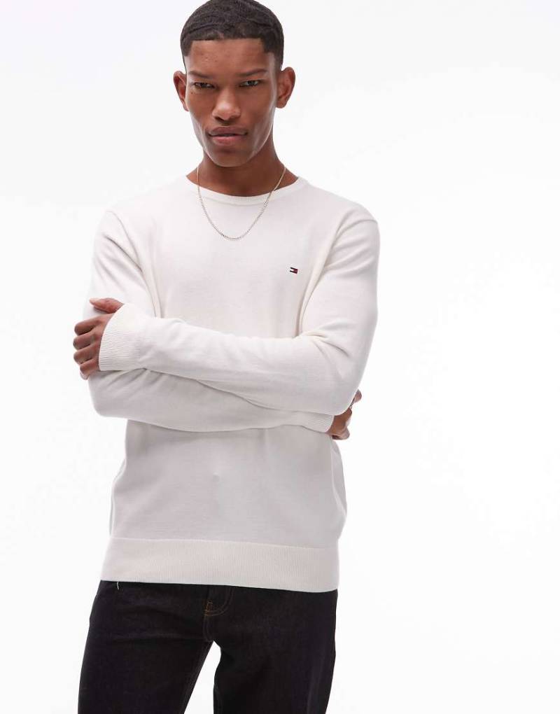 Tommy Hilfiger - Weißer Pullover mit Logo von Tommy Hilfiger