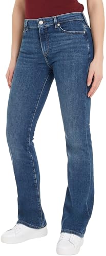Tommy Hilfiger Damen Jeans Hose Bootcut Fit Mid Rise, Blau (Ana), 30W/28L von Tommy Hilfiger