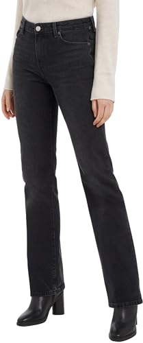 Tommy Hilfiger Damen Jeans Hose Bootcut Fit Stretch, Schwarz (IRI), 32W/28L von Tommy Hilfiger