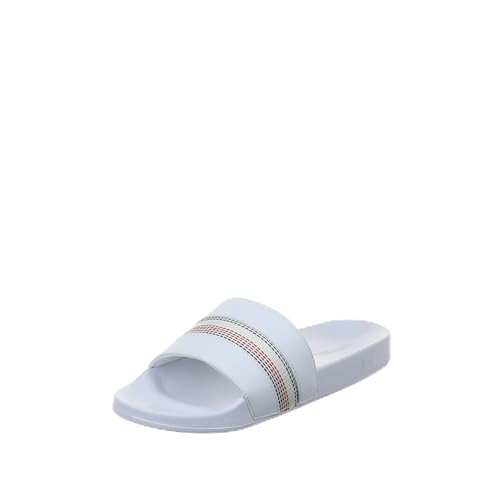 Tommy Hilfiger Damen Badeschuhe Stripes Pool Slide mit Steppnähten, Weiß (White), 36 Tommy Hilfiger Damen Badeschuhe Stripes Pool Slide mit Steppnähten, Weiß (White), 36 von Tommy Hilfiger