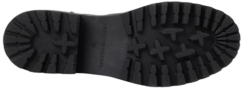 Tommy Hilfiger Damen Chelsea Boots Flag Mid Heel aus Wildleder, Schwarz (Black), 38 von Tommy Hilfiger