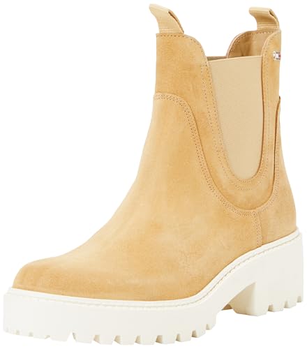Tommy Hilfiger Damen Chelsea Boots Flag Mid Heel aus Wildleder, Grün (Classic Khaki), 39 Tommy Hilfiger Damen Chelsea Boots Flag Mid Heel aus Wildleder, Grün (Classic Khaki), 39 von Tommy Hilfiger