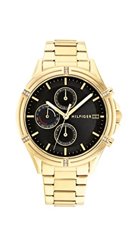 Tommy Hilfiger Multi Zifferblatt Quarz Uhr für Damen mit Gelbgoldfarbenes Edelstahlarmband - 1782504 von Tommy Hilfiger