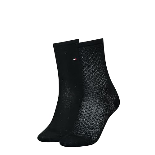 Tommy Hilfiger Damen Classic Socken, Schwarz, 39/42 (2er Pack) von Tommy Hilfiger