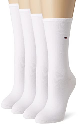 Tommy Hilfiger Damen Classic Socken, Weiß, 39/42 (4er Pack) von Tommy Hilfiger