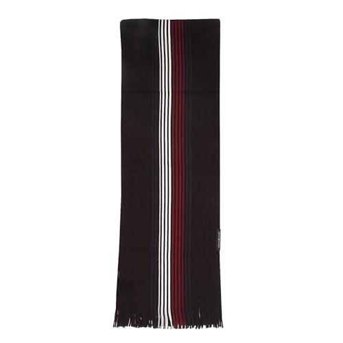 Tommy Hilfiger Wool Scarf Raschelle Striped Black One Size von Tommy Hilfiger