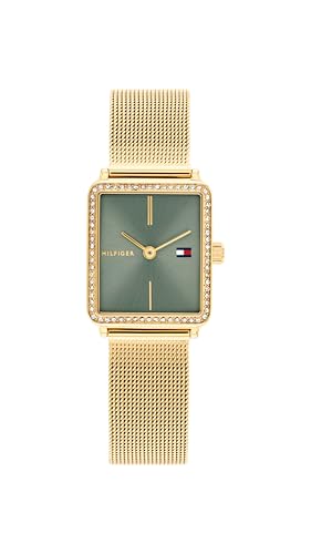 Tommy Hilfiger Zwei-Zeiger-Quarzwerk-Uhr für Damen mit Goldfarben Edelstahl-Mesh-Gliederarmband - 1782791 Tommy Hilfiger Zwei-Zeiger-Quarzwerk-Uhr für Damen mit Goldfarben Edelstahl-Mesh-Gliederarmband - 1782791 von Tommy Hilfiger