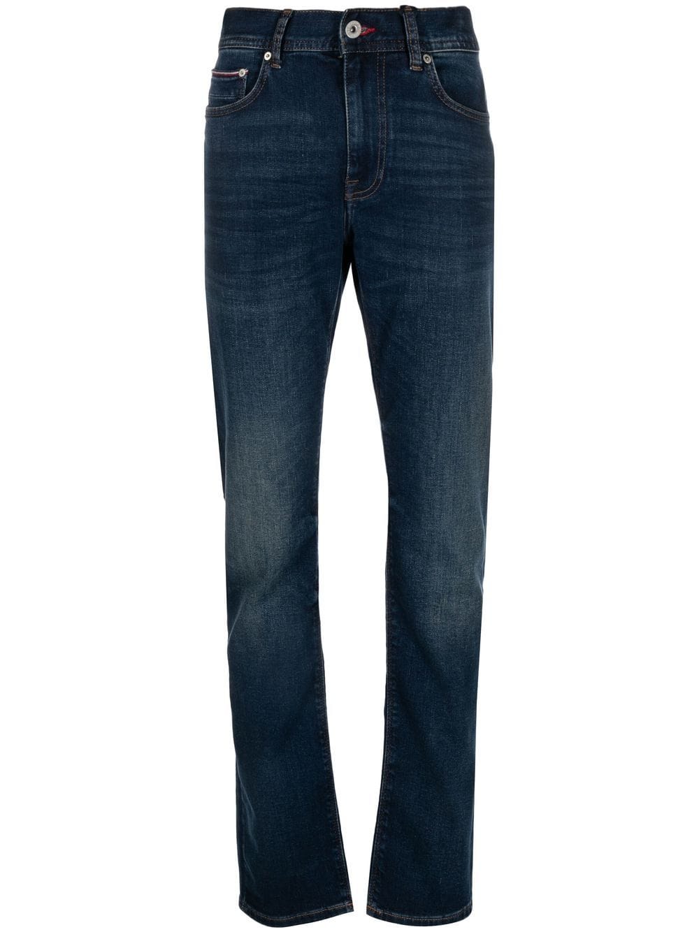 Tommy Hilfiger Straight-Leg-Jeans mit Knitteroptik - Blau von Tommy Hilfiger