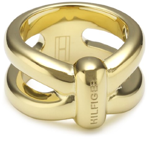 Tommy Hilfiger jewelry Damen-Ring IP gold beschichtet Edelstahl Gr. 54 (17.2) 2700326C von Tommy Hilfiger