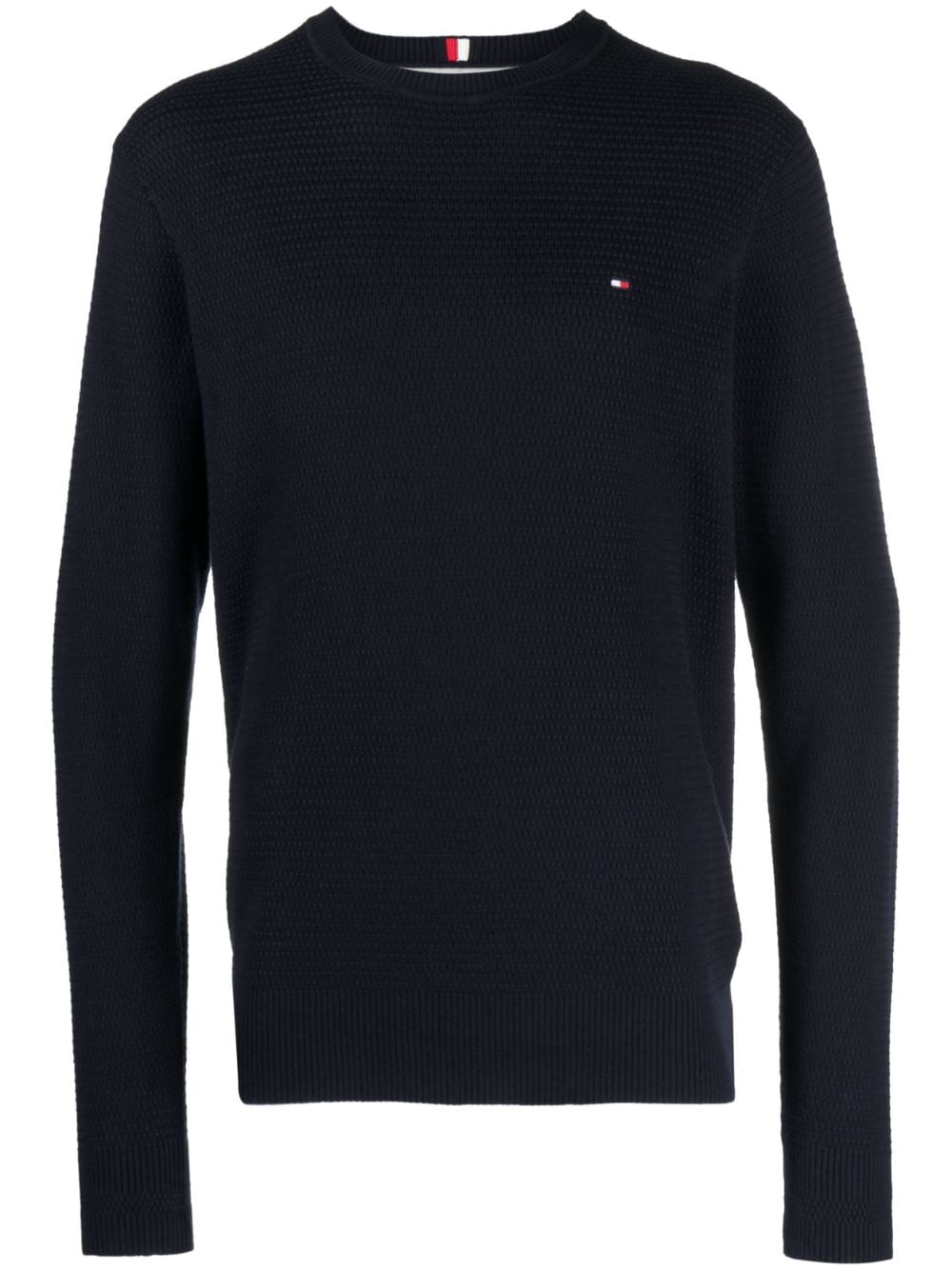 Tommy Hilfiger Strickpullover mit Logo-Stickerei - Blau von Tommy Hilfiger