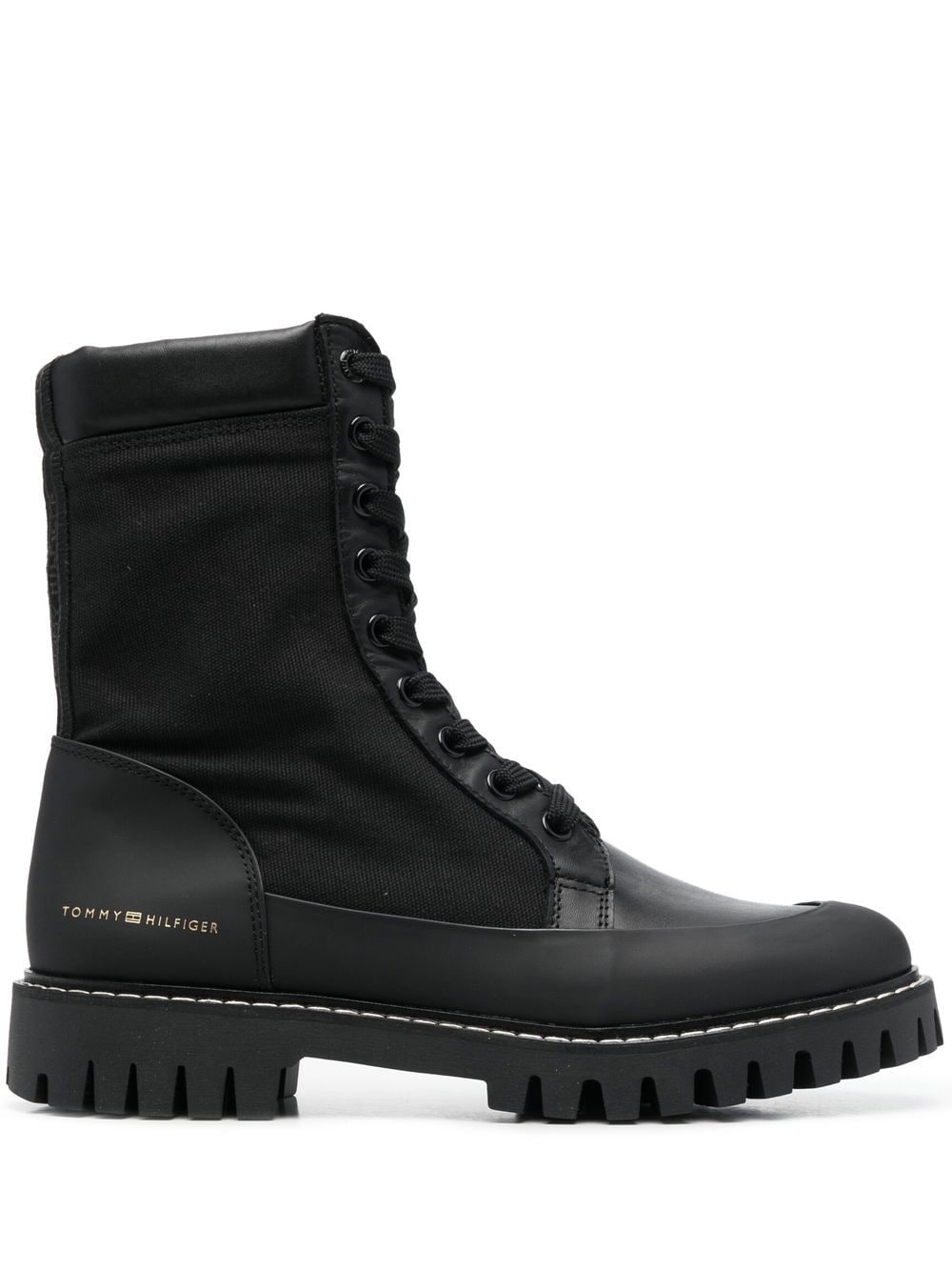 Tommy Hilfiger Schnürstiefel mit Logo-Stempel - Schwarz von Tommy Hilfiger