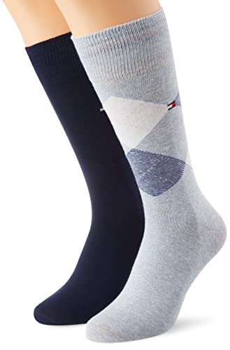 Tommy Hilfiger mens Check Classic Sock, blue, 39-42 (2er Pack) von Tommy Hilfiger