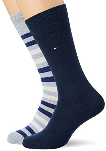 Tommy Hilfiger mens Duo Stripe Classic Sock, blue, 39-42 (2er Pack) von Tommy Hilfiger