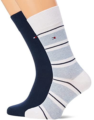 Tommy Hilfiger mens Rugby Colorblock Classic Sock, blue, 39-42 (2er Pack) von Tommy Hilfiger